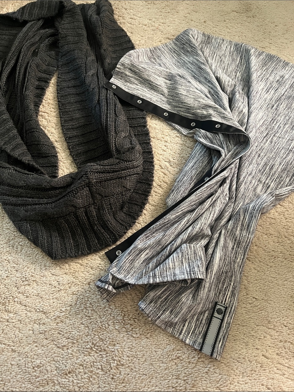 Gray & Charcoal scarf set